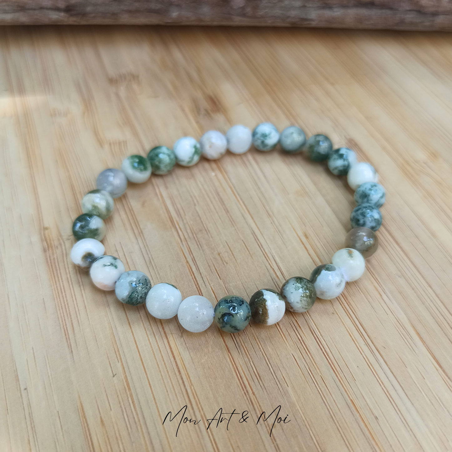 Bracelet Agate Arbre (6mm)