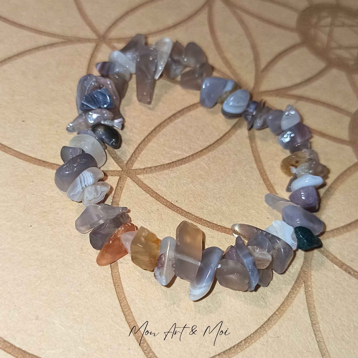 Bracelet baroque Agate Bostwana