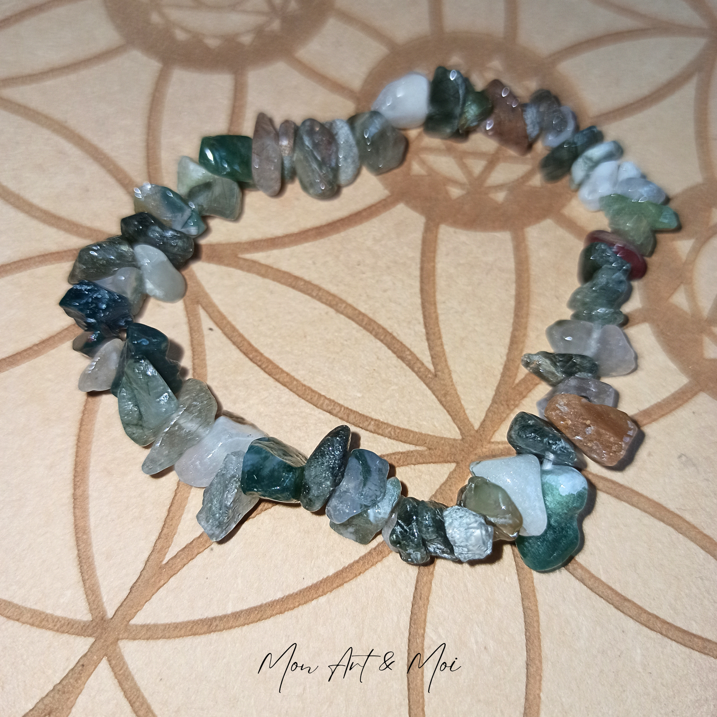 Bracelet baroque Agate Arbre