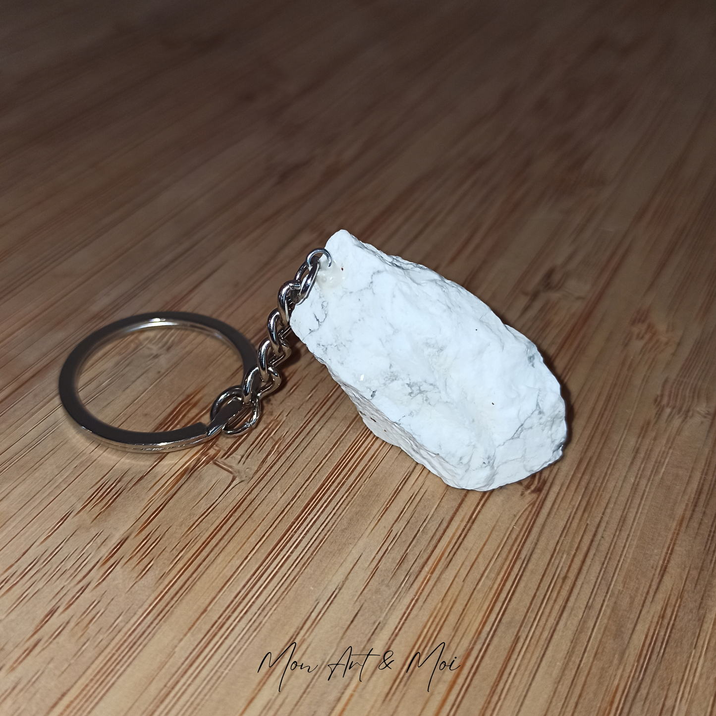 Porte clés Howlite brute