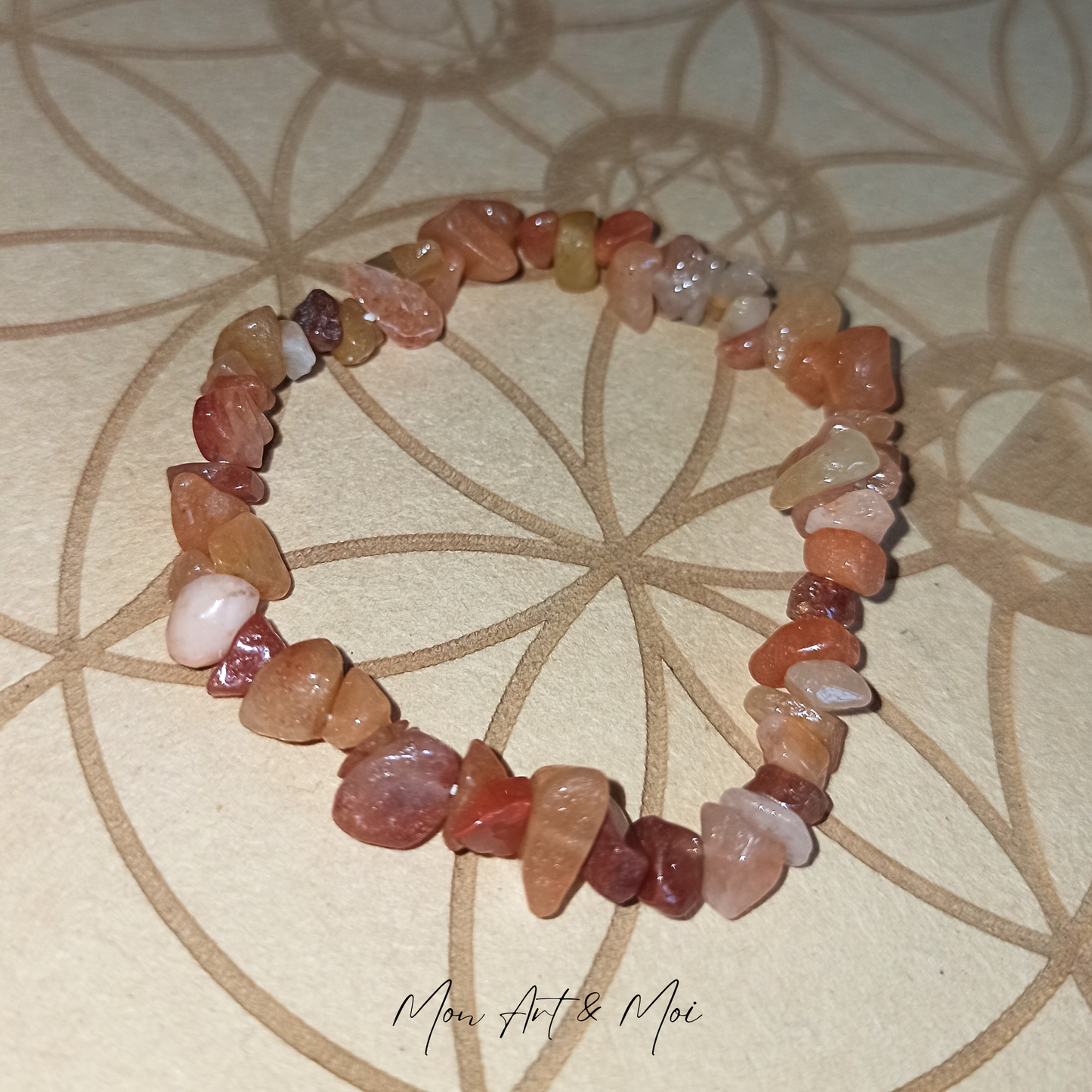 Bracelet baroque Aventurine Orange