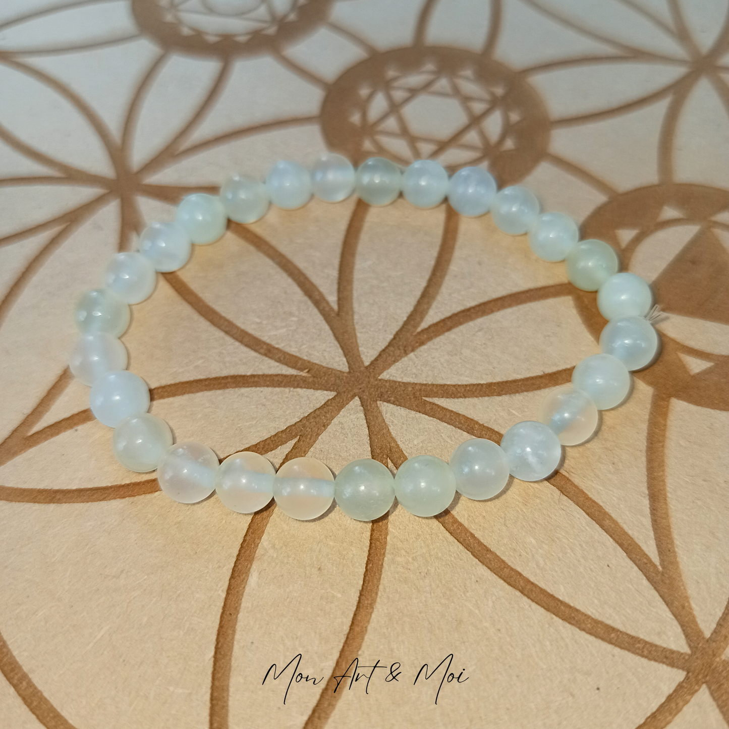 Bracelet Jade Verte 6mm