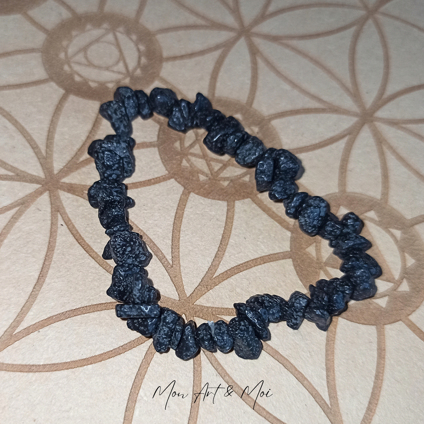 Bracelet baroque pierre de Lave