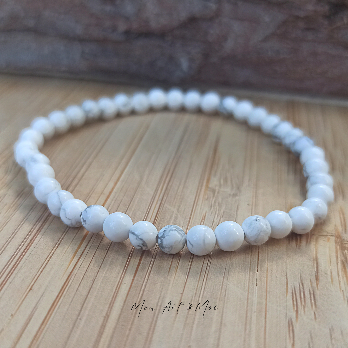 Bracelet Howlite 4mm