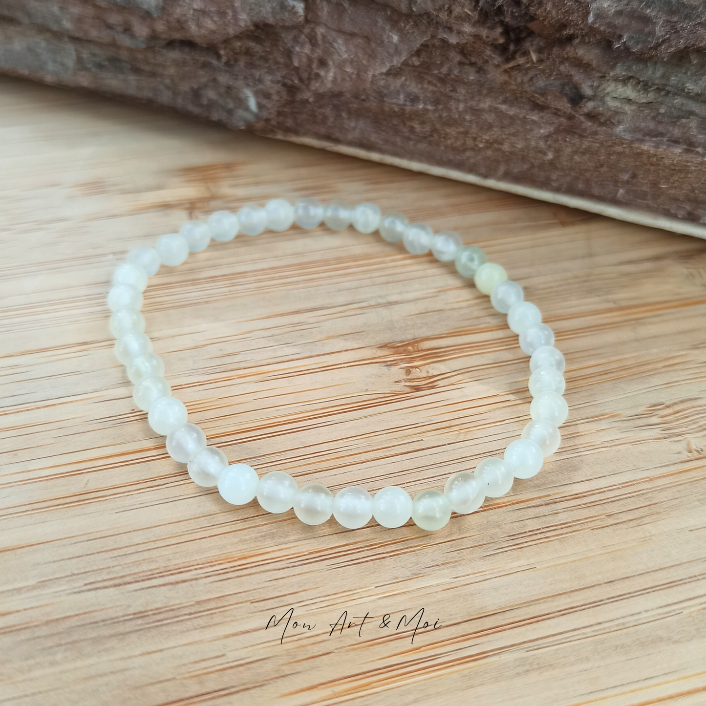 Bracelet Jade Verte 4mm