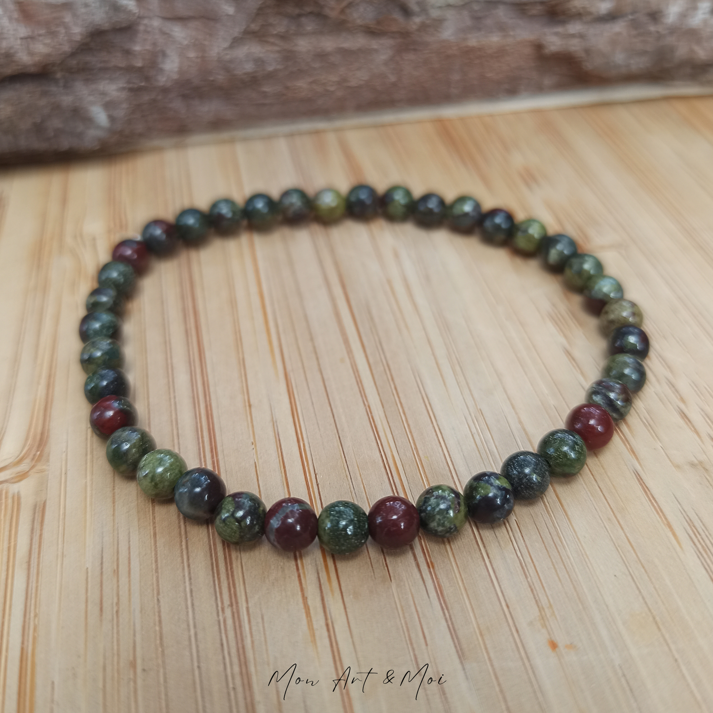 Bracelet Jaspe Sang de Dragon 4mm