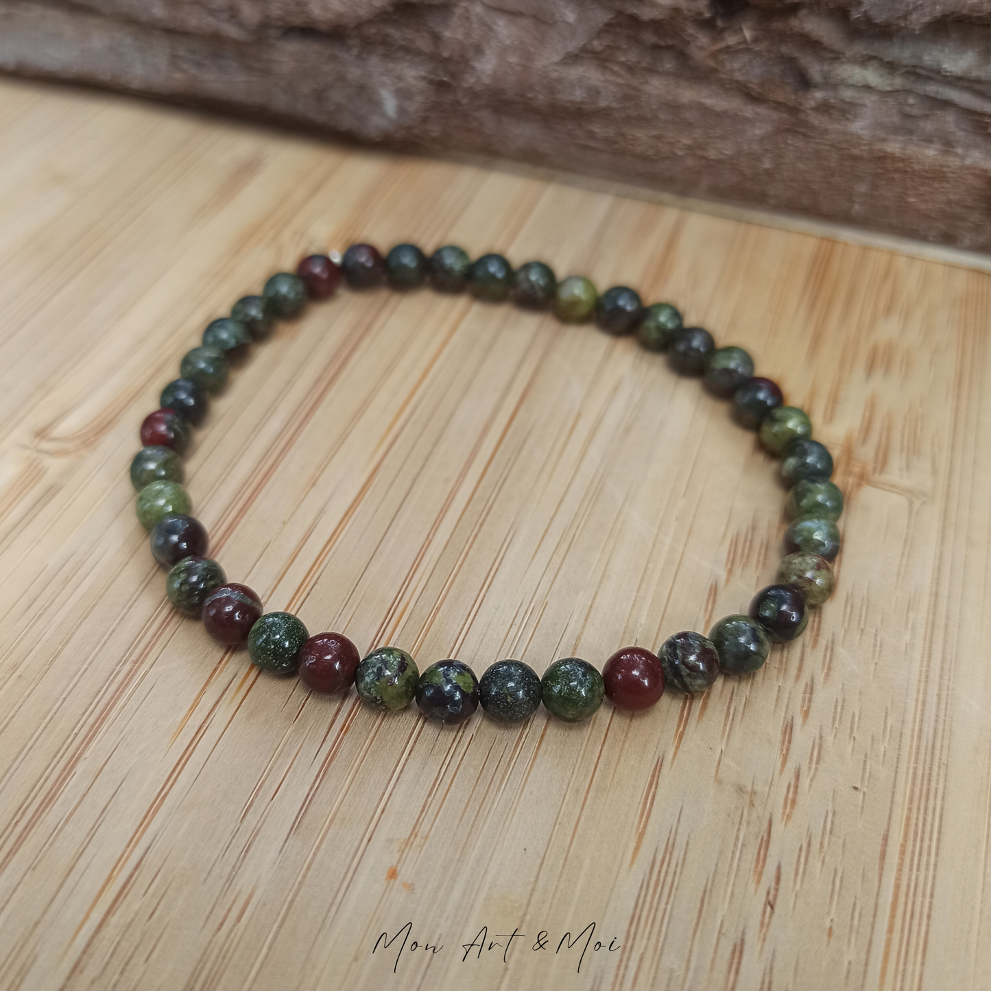 Bracelet Jaspe Sang de Dragon 4mm