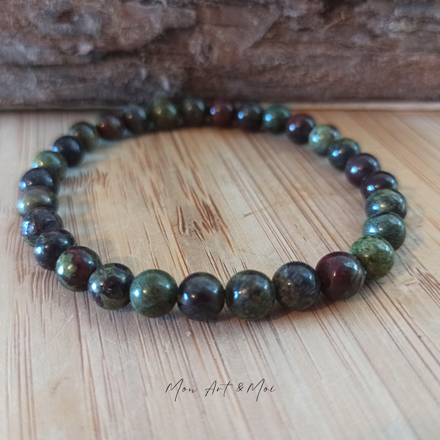 Bracelet Jaspe Sang de Dragon 6mm