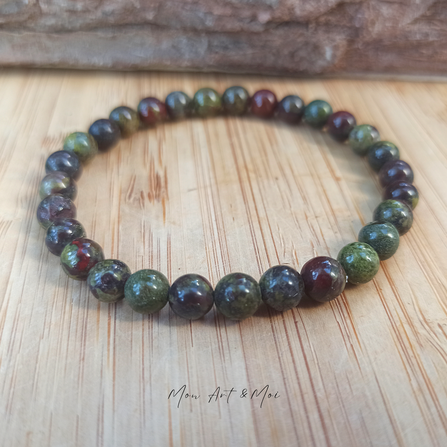 Bracelet Jaspe Sang de Dragon 6mm