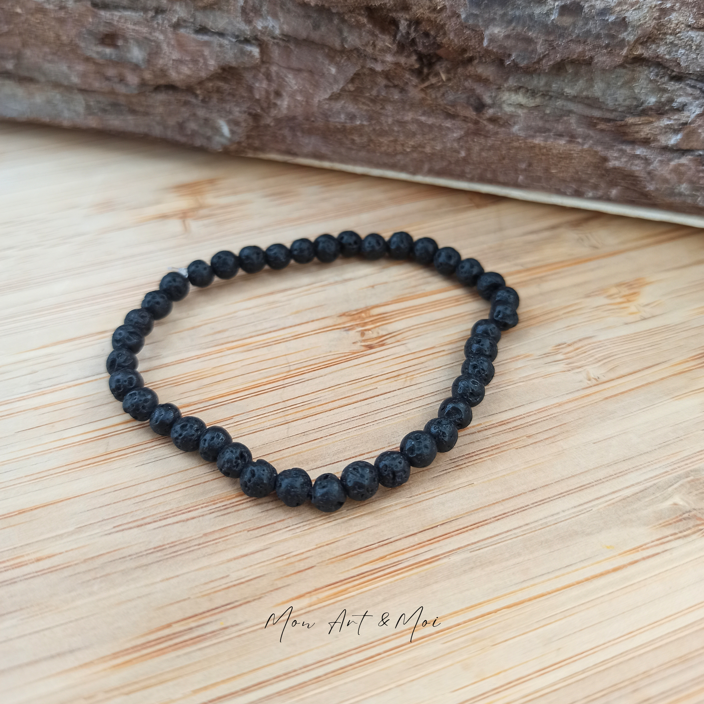Bracelet Pierre de Lave 4mm