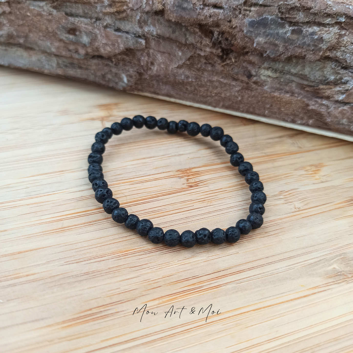 Bracelet Pierre de Lave 4mm