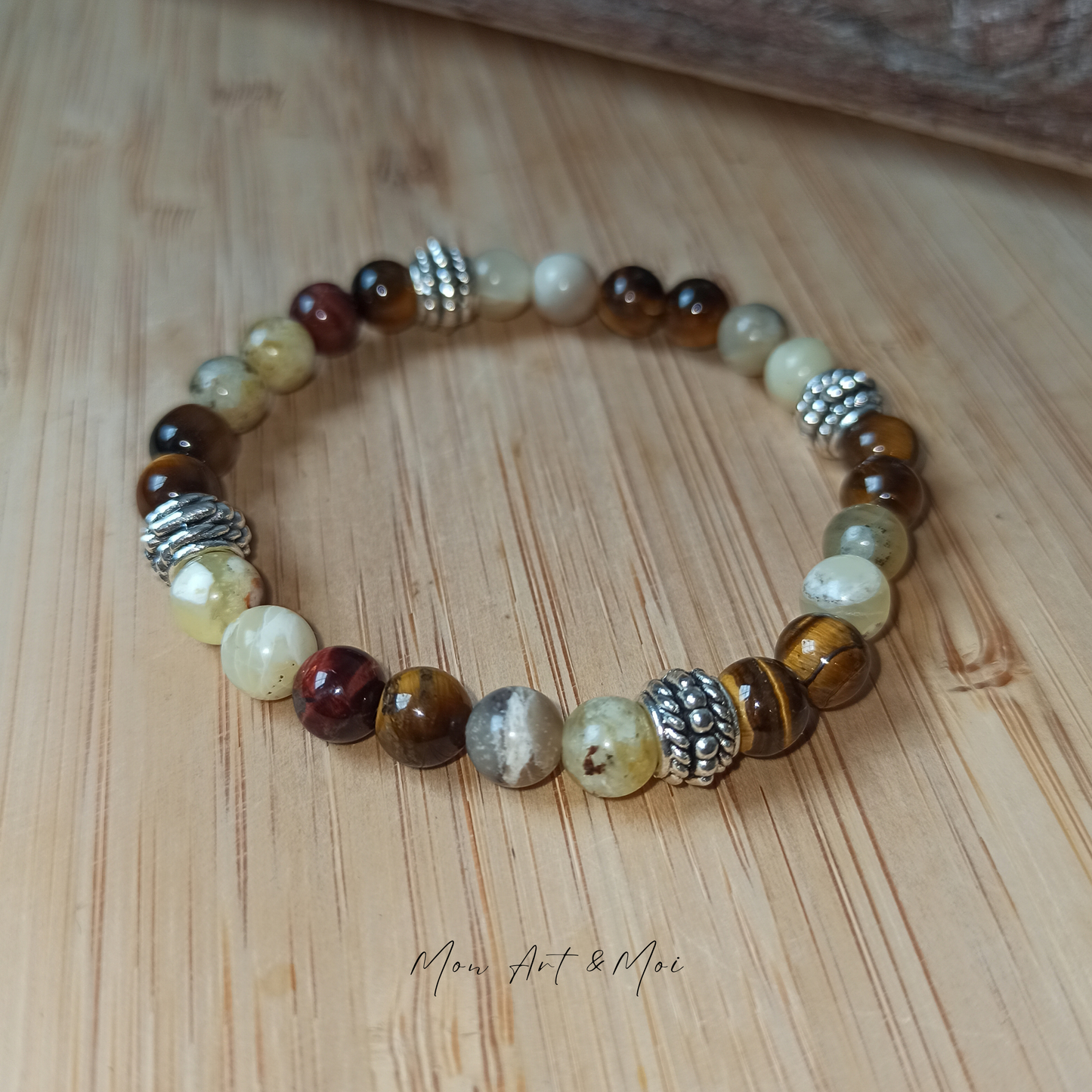 Bracelet 6mm Protection, Courage & Plénitude