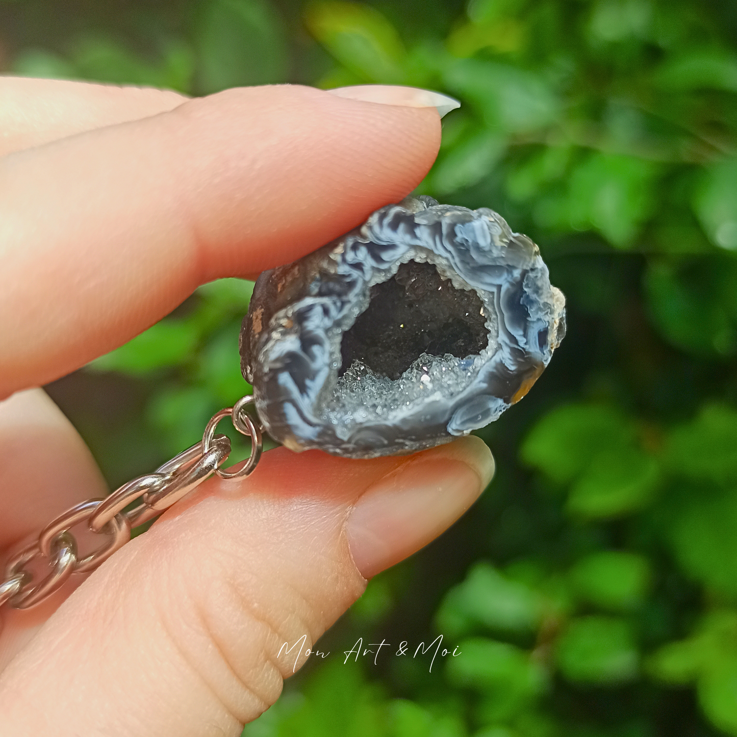 Porte clés Agate Géode
