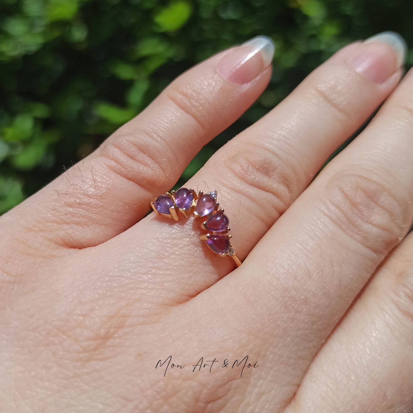 Bague Améthyste diadème
