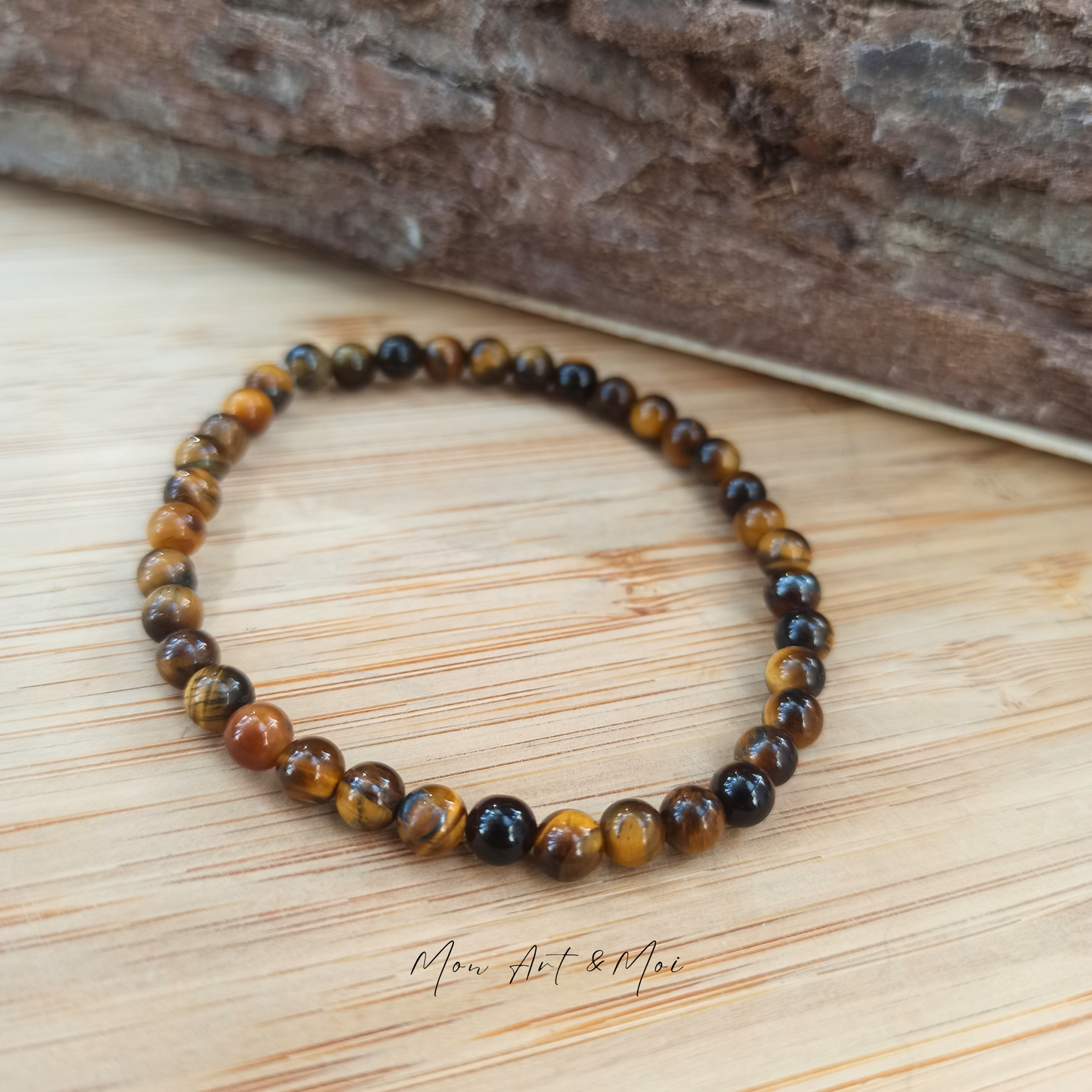 Bracelet Œil de tigre 4mm