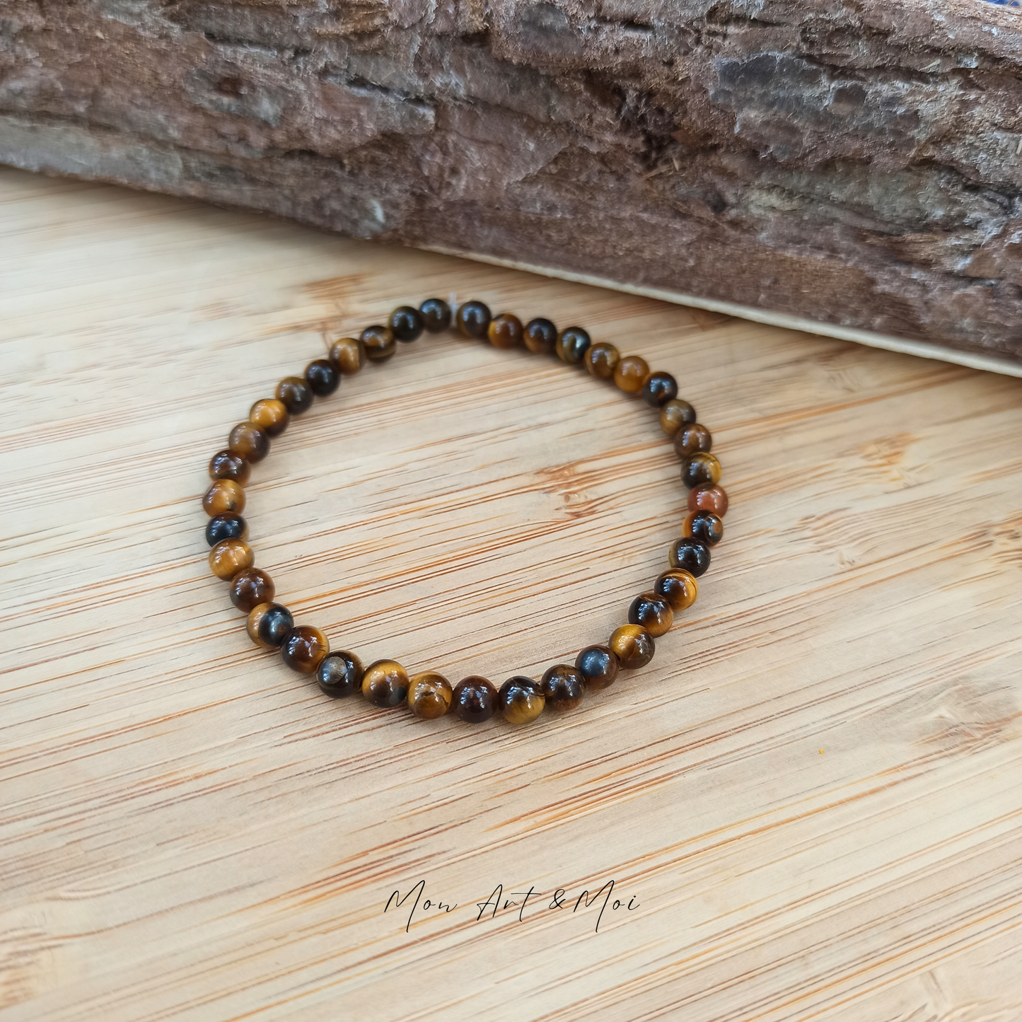 Bracelet Œil de tigre 4mm