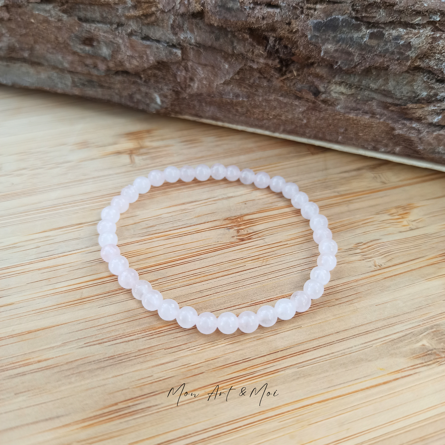Bracelet Quartz Rose 4mm