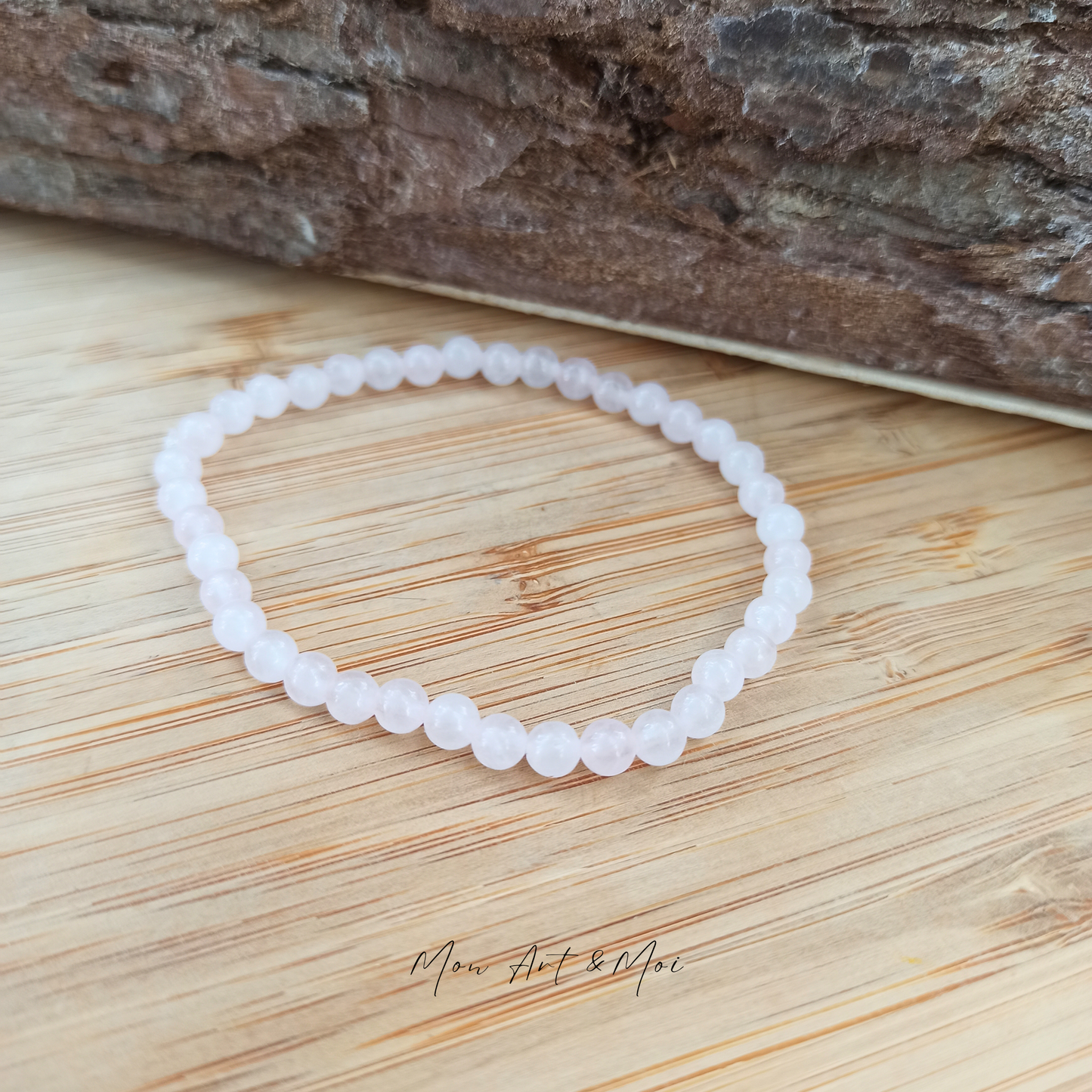Bracelet Quartz Rose 4mm