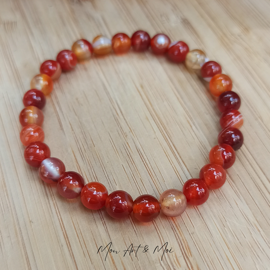 Bracelet  Cornaline (6mm)