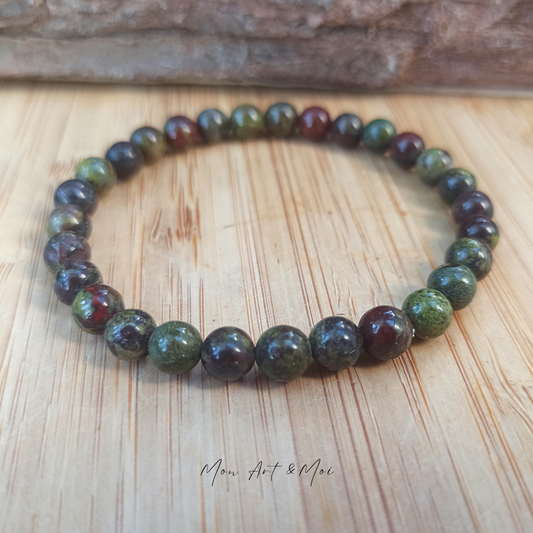 Bracelet Jaspe Sang de Dragon 6mm